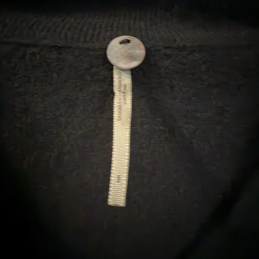 Free People $128 East Side Cashmere Blend Black Game On Button Up Cardigan‎ Sz M - Picture 3 of 6